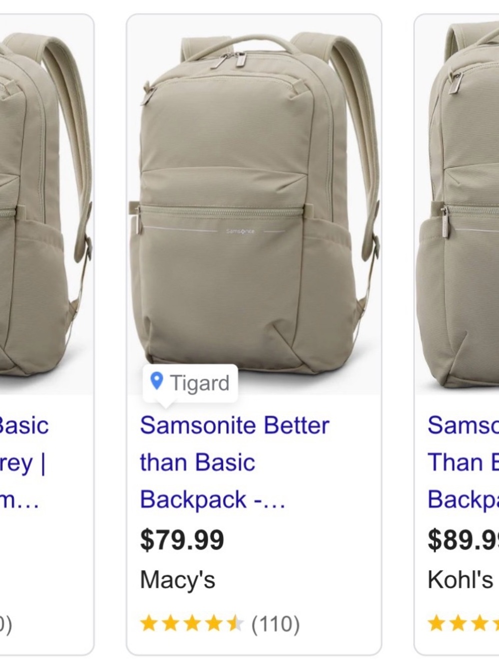 Samsonite Light Beige Everyday Backpack - Picture 7 of 7